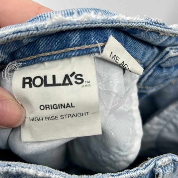 Rolla's Women's Original High Rise Straight Jeans Raw Hem - Light Wash - 26 - Picture 5 of 8